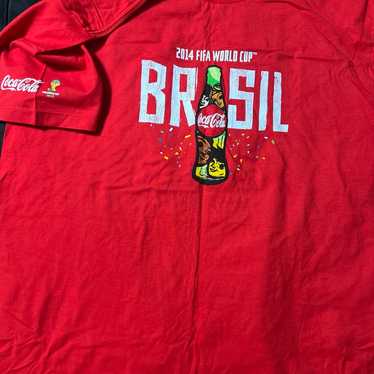 Coca Cola t shirt 2014 FIFA World Cup Brazil - image 1
