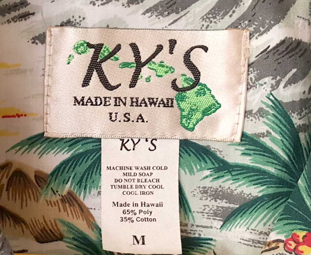 Vintage KYs Hawaiian Aloha Mens Shirt - M - Cocon… - image 2