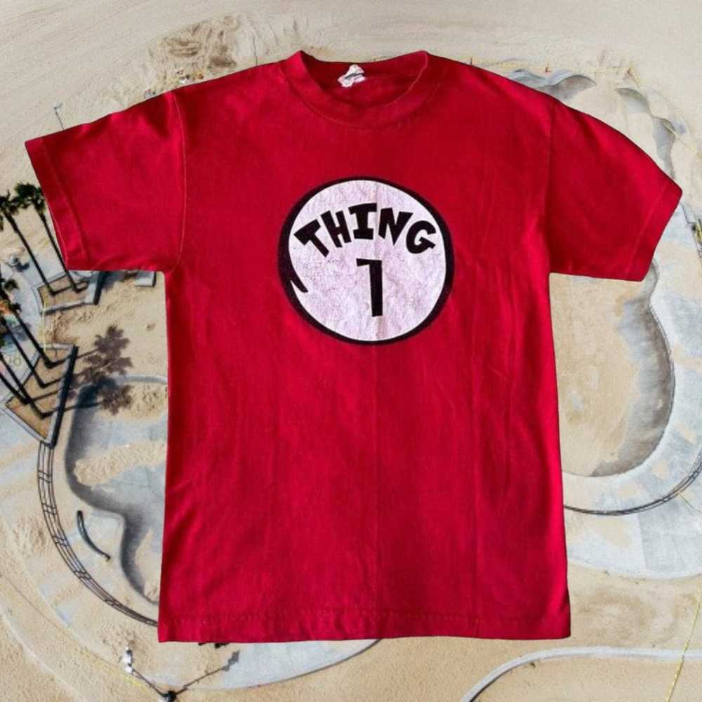 Vintage Thing 1 Thing 2 Dr Seuss T Shirt Red UNIS… - image 7