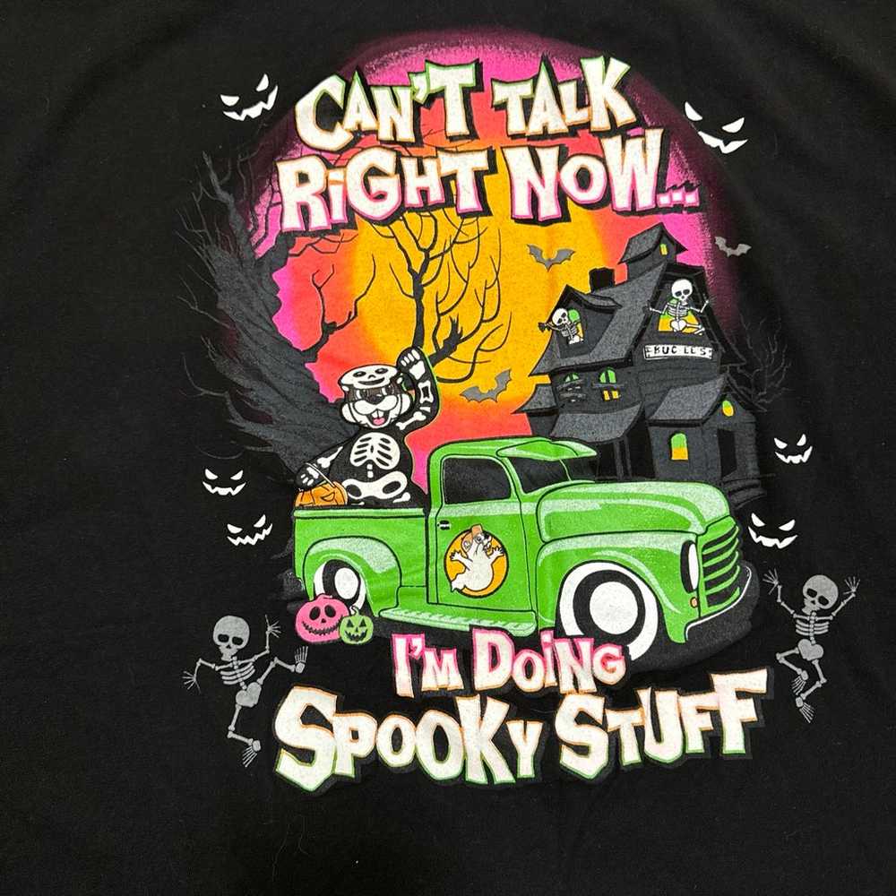 Buc-ees Halloween Shirt Can't Talk Now Doing Spoo… - image 4