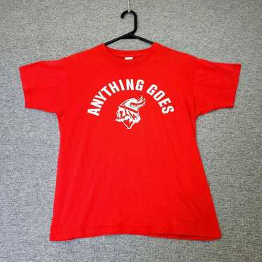 Vintage 1970s Anything Goes Viking graphic Bright… - image 1