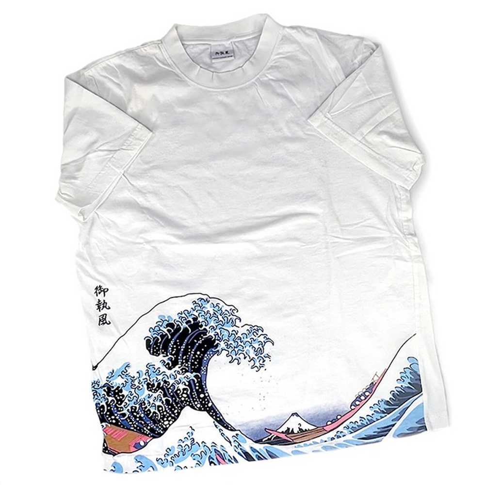 Woodblock Print Wave Vintage T-Shirt from Japan - image 2
