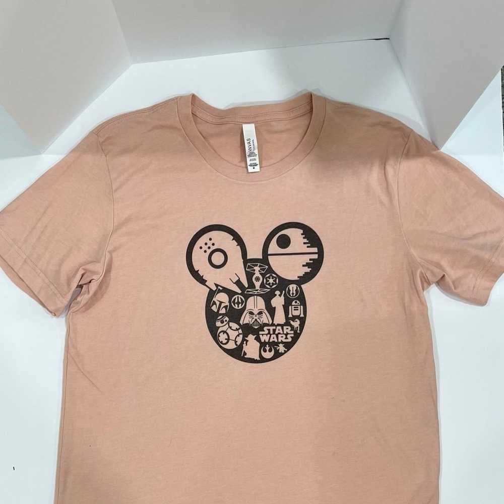 Disney Star Wars T Shirt Light Pink Medium - image 1