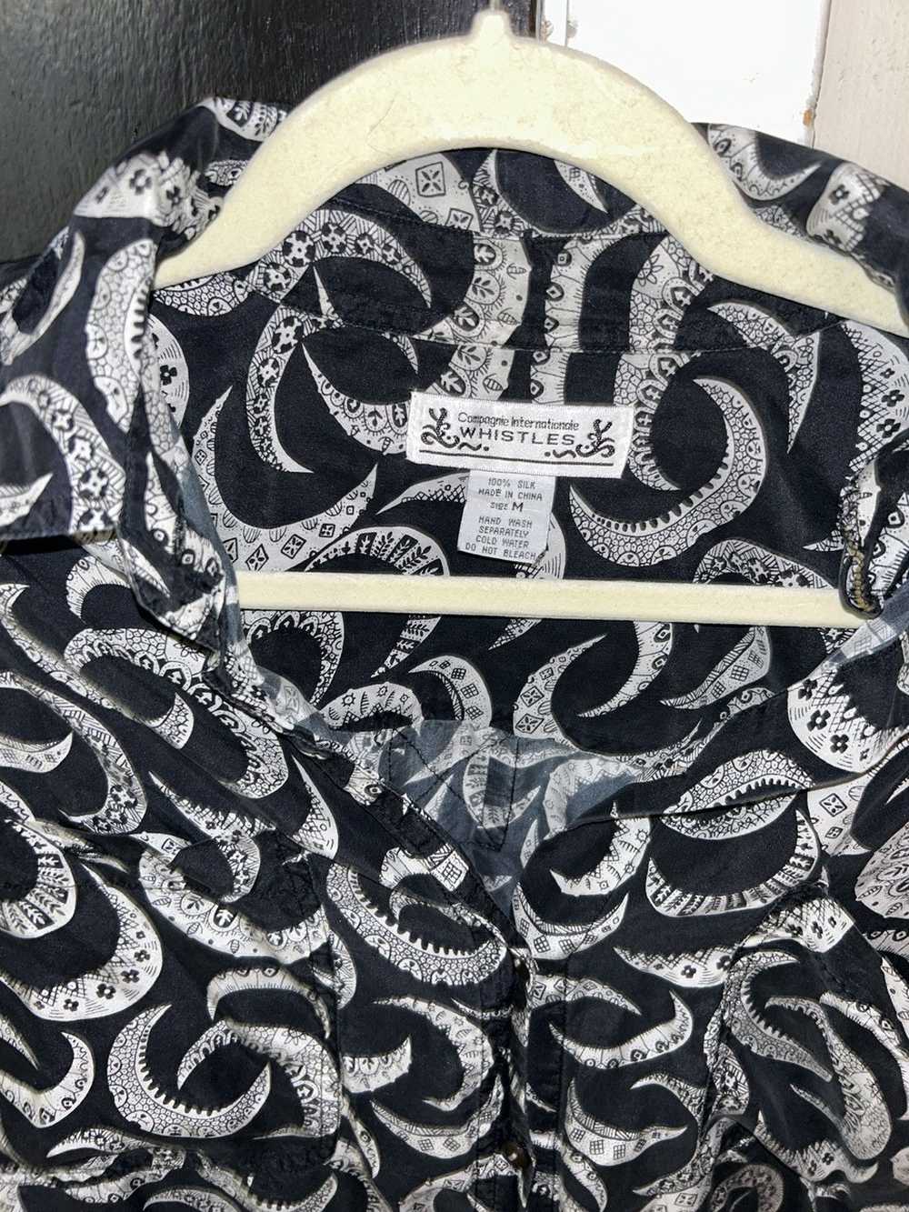 Designer × Luxury × Vintage 100% Silk Short Sleev… - image 3