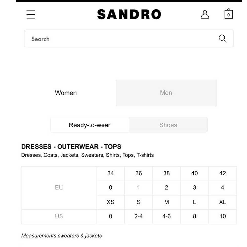 Sandro Sandro Tweedy Texture Unlined Jacket Size … - image 10