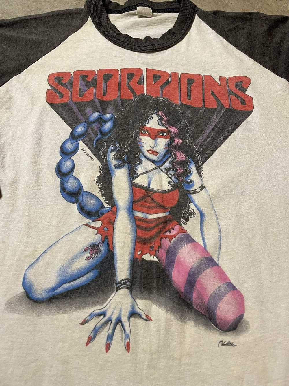 Band Tees × Rock T Shirt × Vintage 1984 Scorpions… - image 3