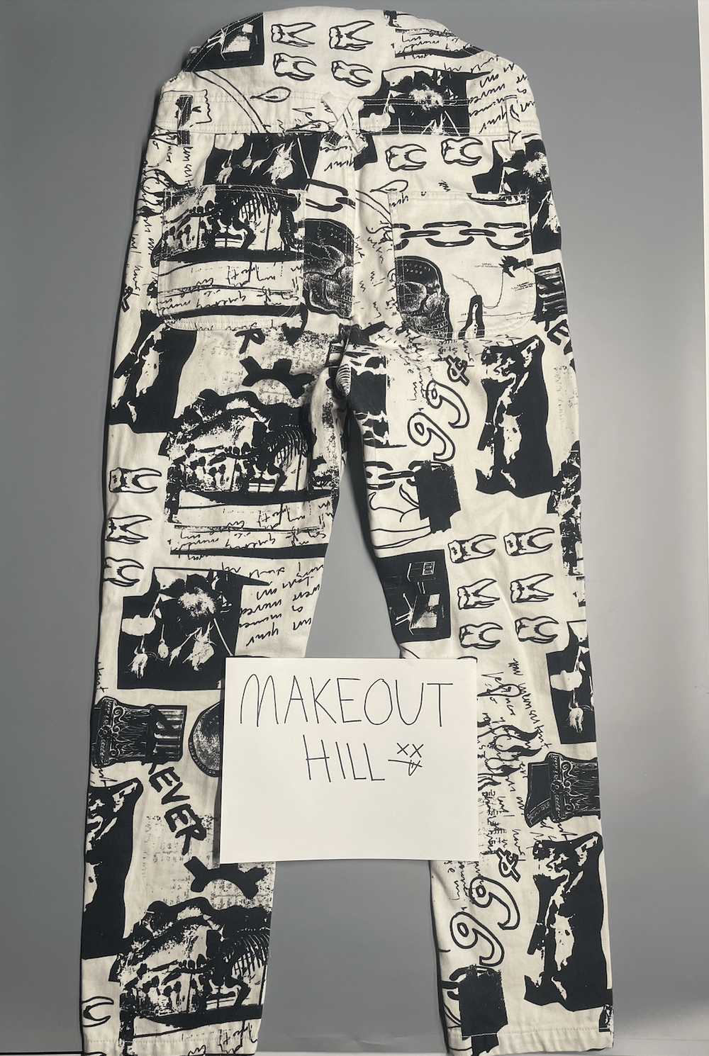 Streetwear B&W All Over Print Overalls - image 2