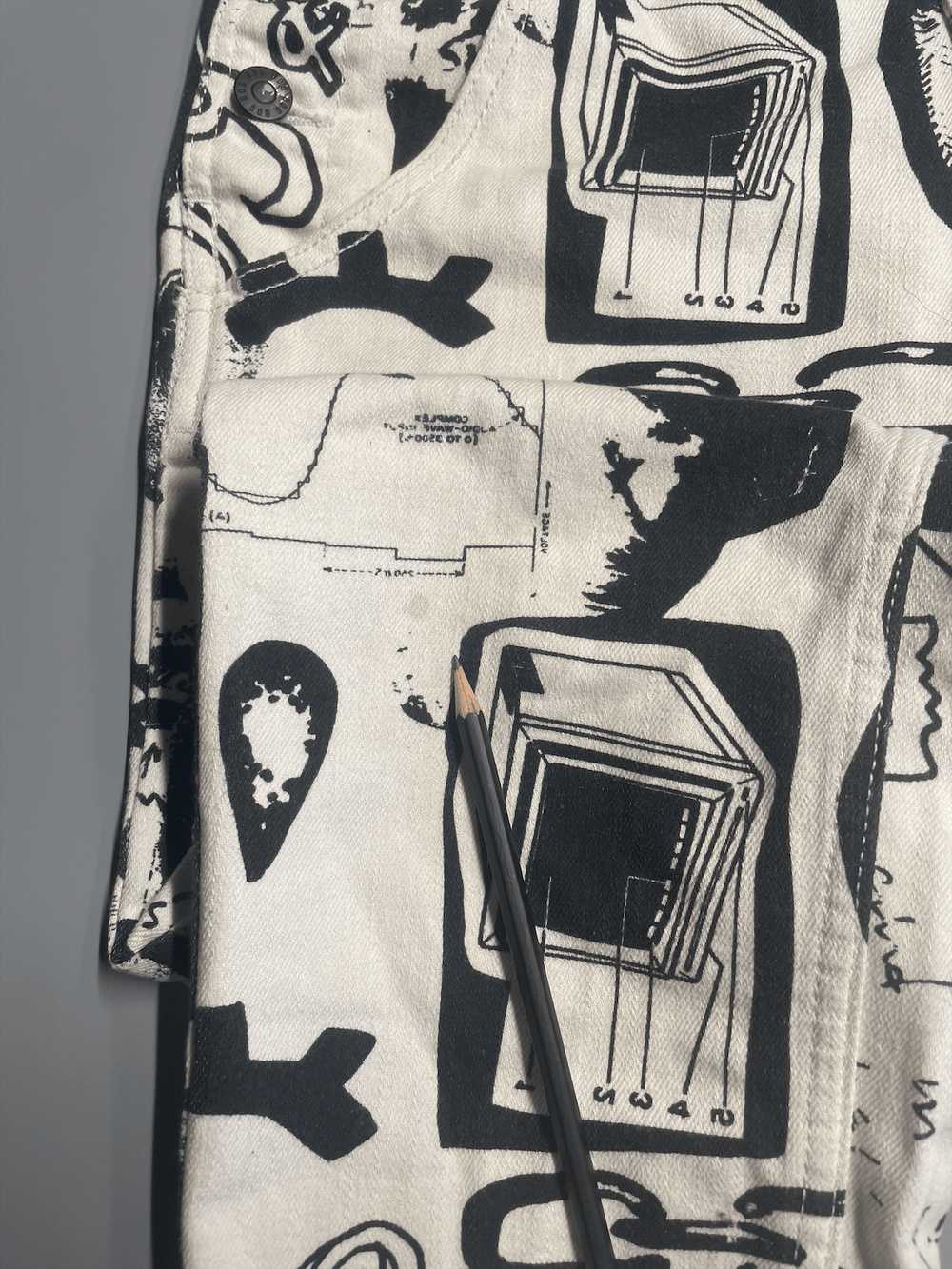 Streetwear B&W All Over Print Overalls - image 3
