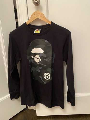 Bape Dot Camo Big Ape Head L/S Tee