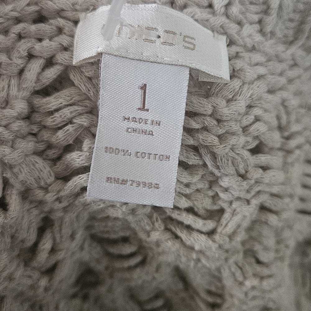 Chicos Cream Full Zip Sweater Size Medium - image 3