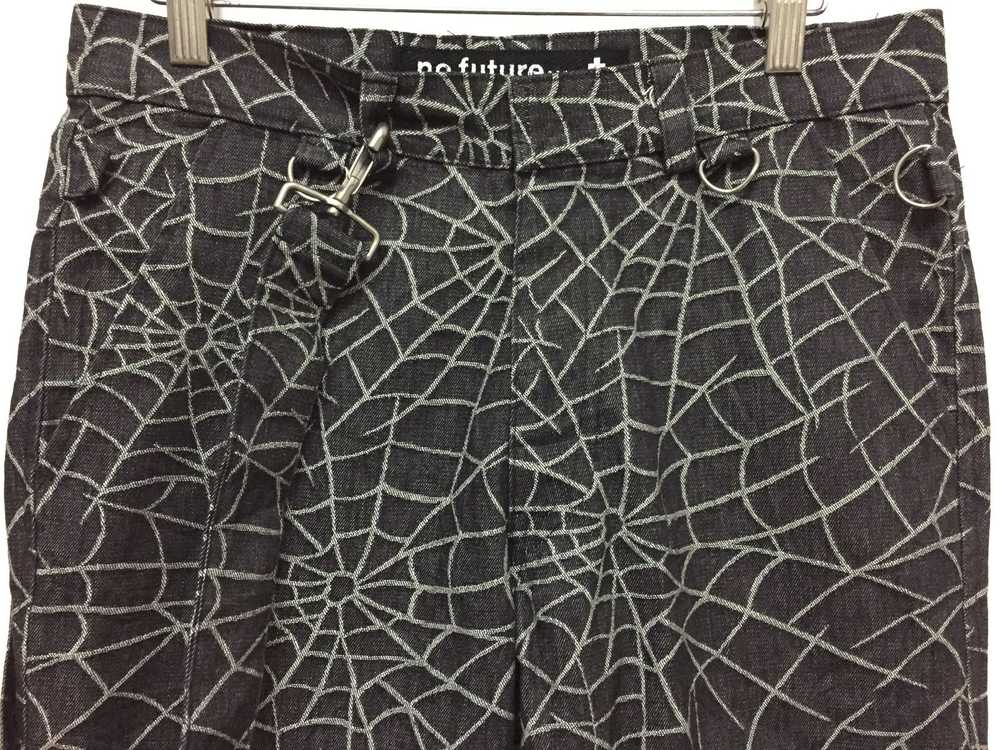 Japanese Brand × No Future spiderweb Bondage Shor… - image 2
