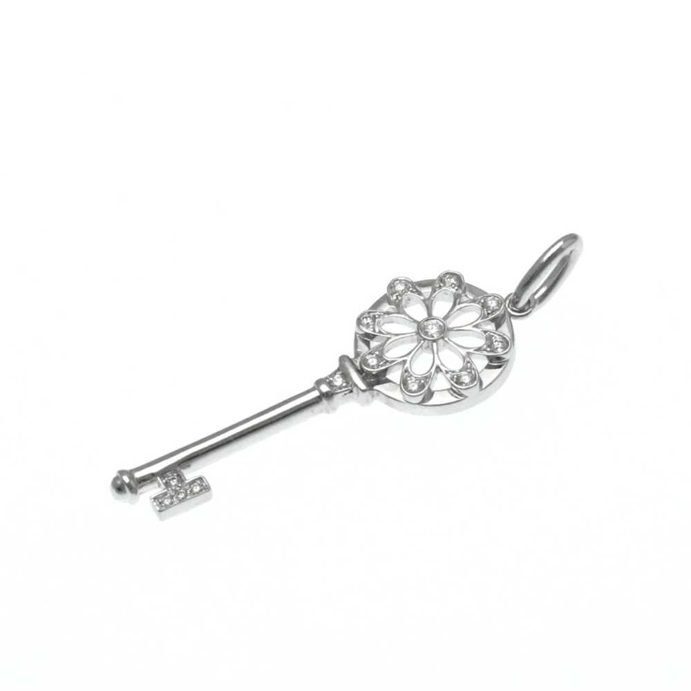 Tiffany & Co. Tiffany Floral Key Charm White Gold… - image 1