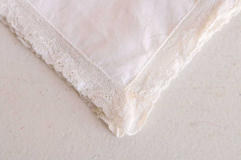 Vintage Vintage 1930s 1940s Handkerchief, White L… - image 10