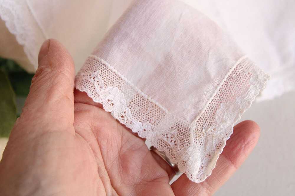 Vintage Vintage 1930s 1940s Handkerchief, White L… - image 7