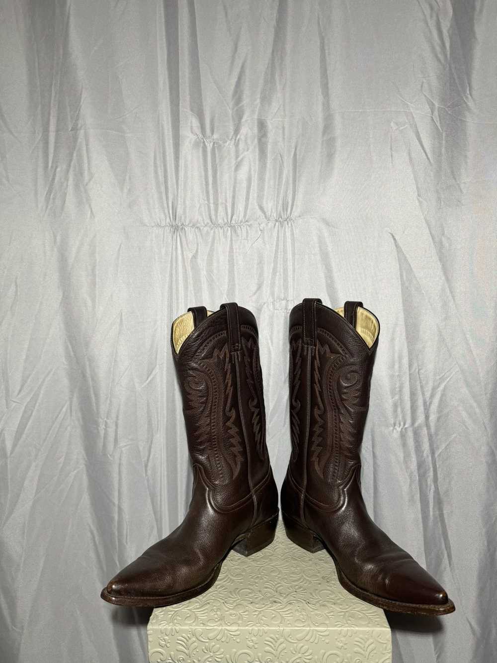 Vintage VINTAGE Black Bull COWBOY Brown Leather B… - image 4