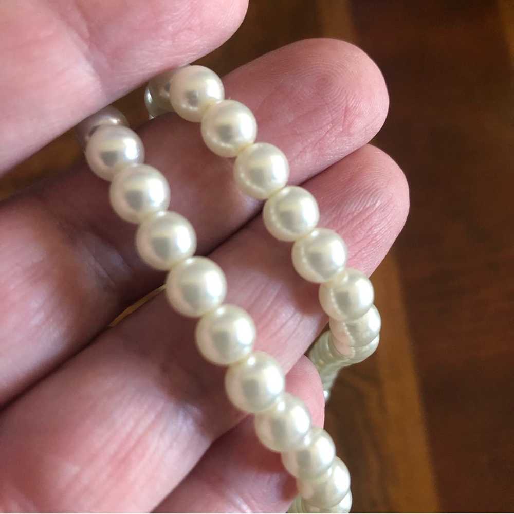 Vintage Vintage elegant classy cream glass pearl … - image 8