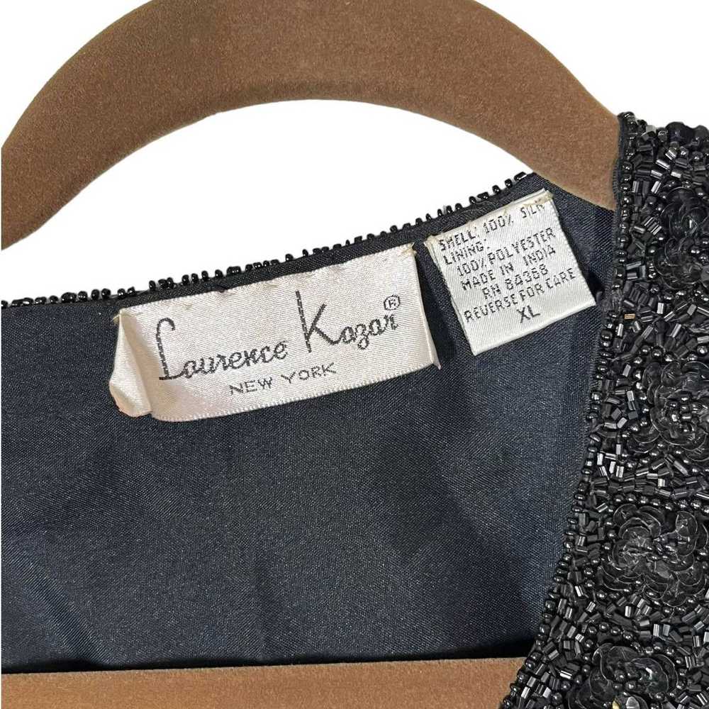 Vintage Vintage Laurence Kazar Black Bead Sequin … - image 4