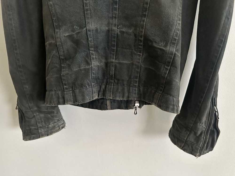 Julius Julius Jut-Neck Denim Indigo Jacket - image 8