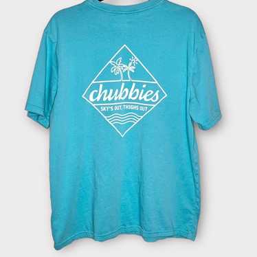 Chubbies CHUBBIES Turquoise Palm Graphic Pocket T-