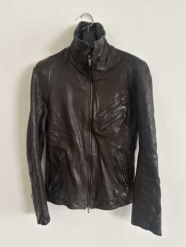 Julius Julius Jut Neck Leather Jacket (09 mid win… - image 1