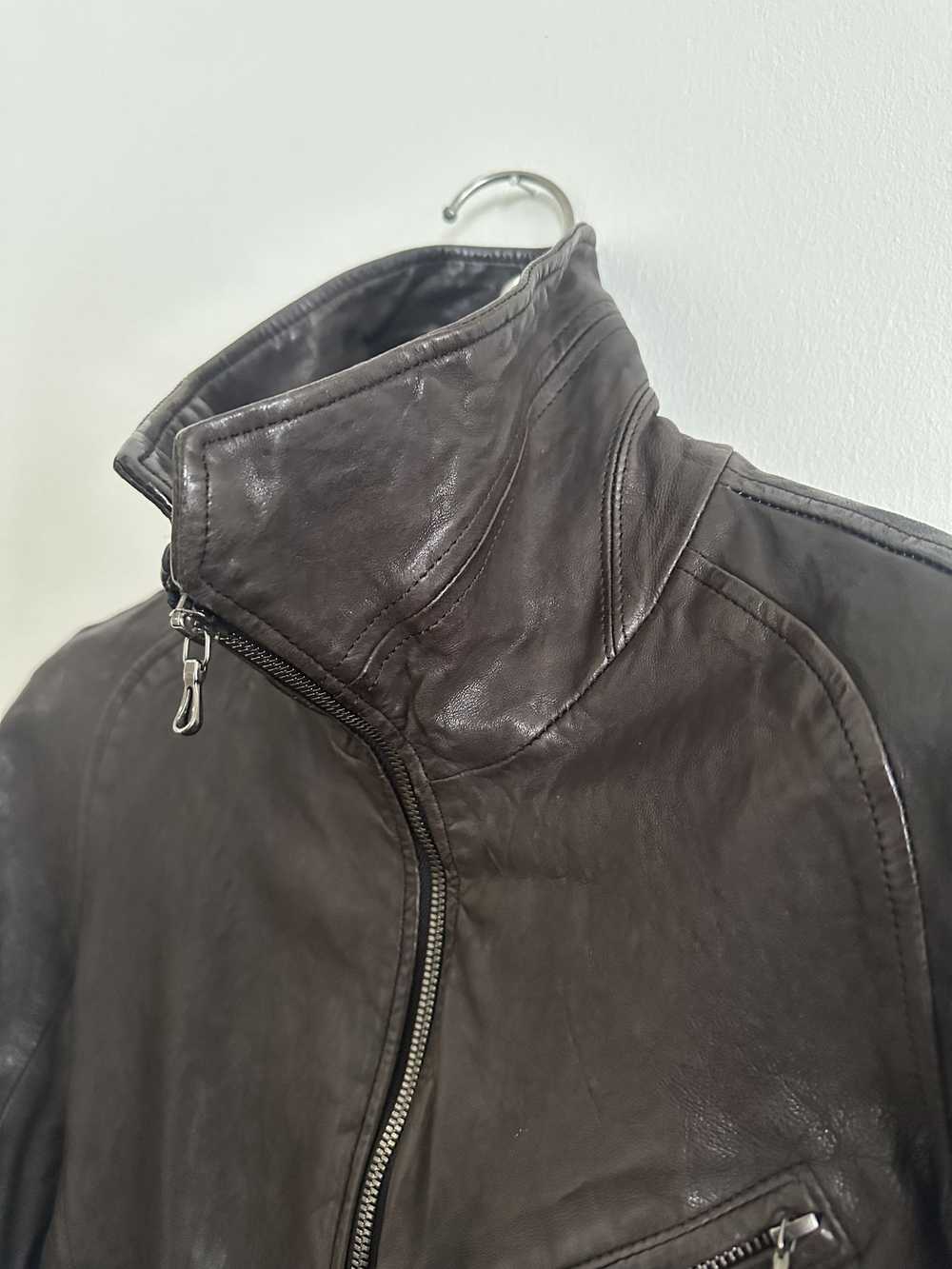 Julius Julius Jut Neck Leather Jacket (09 mid win… - image 4