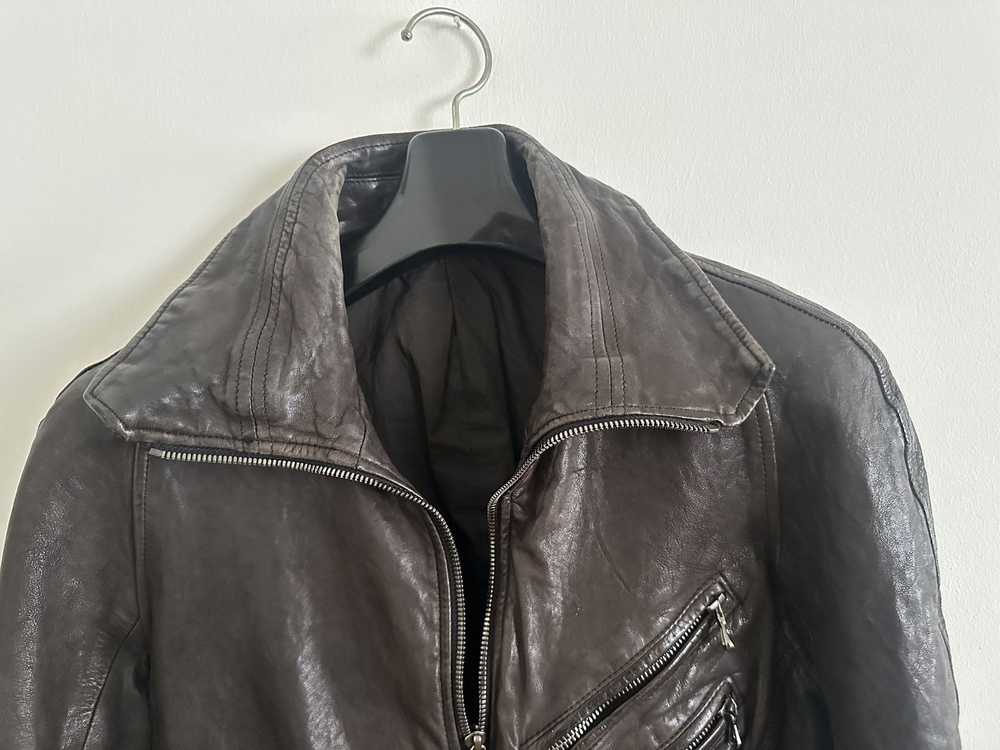 Julius Julius Jut Neck Leather Jacket (09 mid win… - image 5