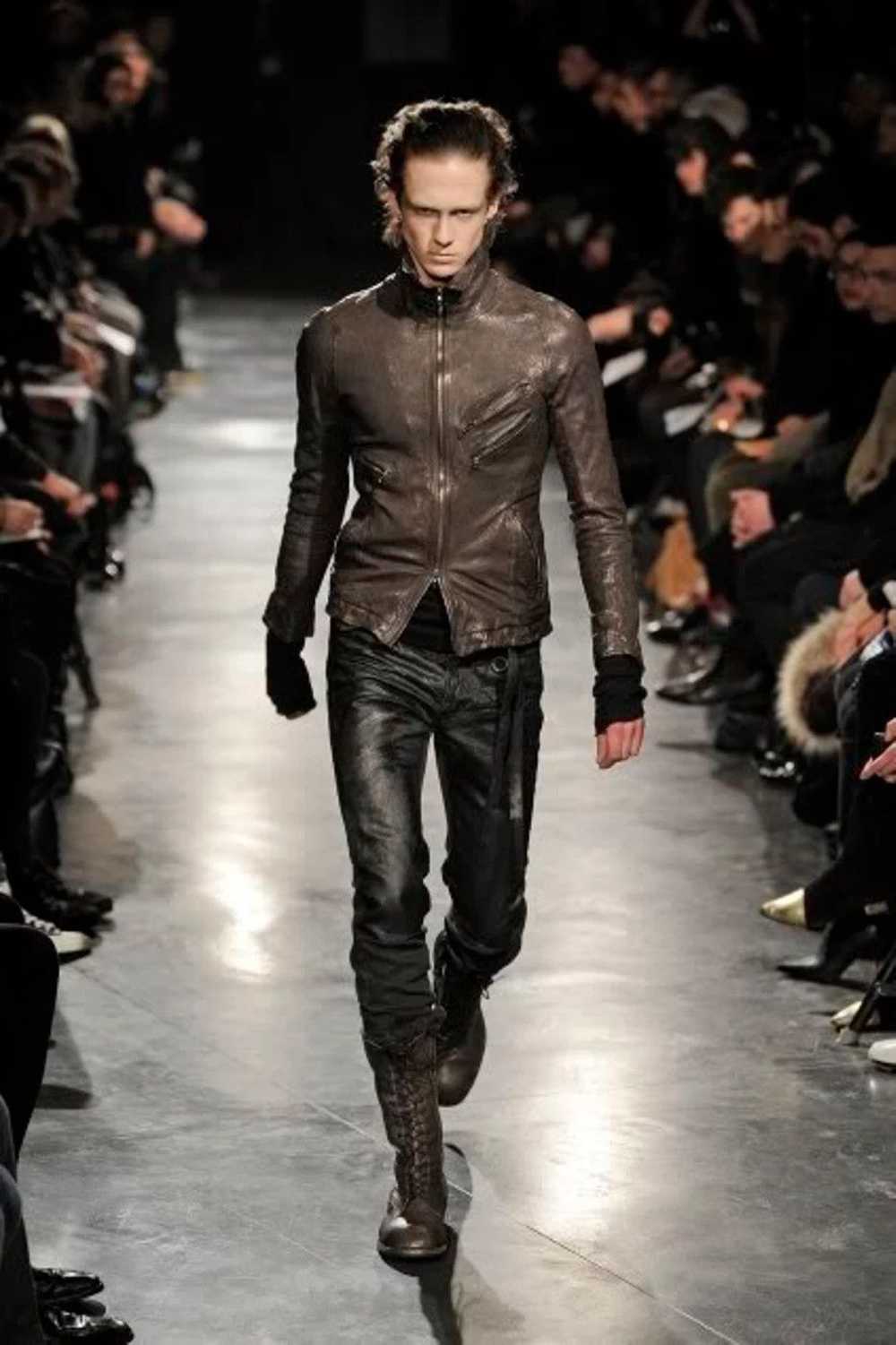 Julius Julius Jut Neck Leather Jacket (09 mid win… - image 9