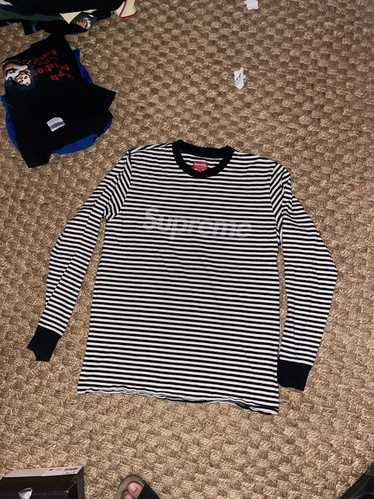 Supreme Supreme Black & White striped Longsleeve