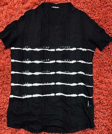 Balmain Balmain 100% Linen Stripped T-Shirt