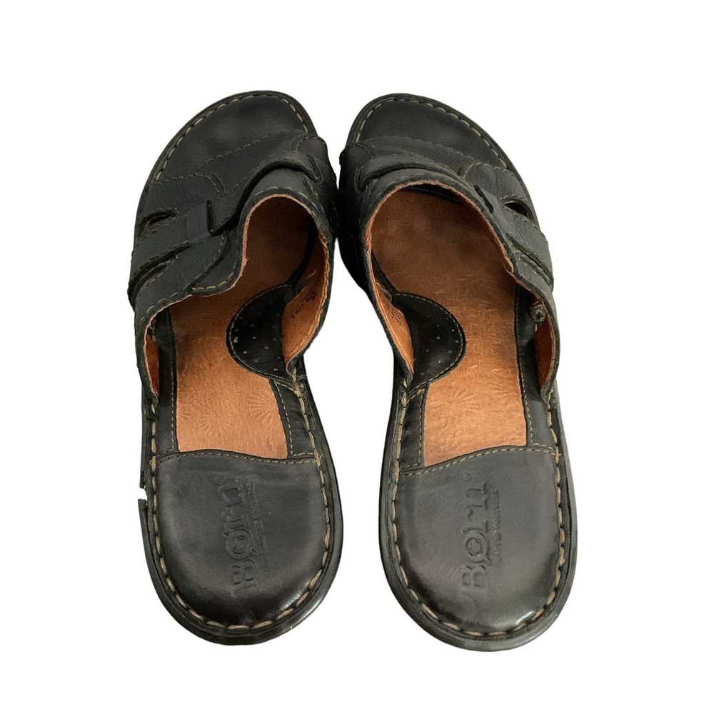 Born BORN Handcrafted Leather Sandal Size 7 Black… - image 10