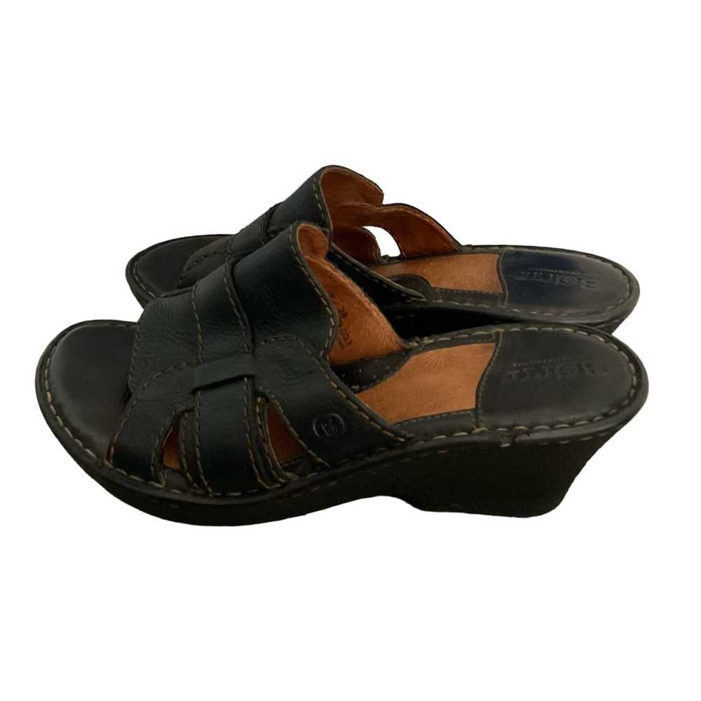 Born BORN Handcrafted Leather Sandal Size 7 Black… - image 3