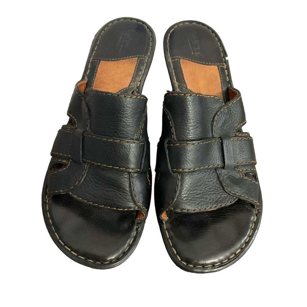 Born BORN Handcrafted Leather Sandal Size 7 Black… - image 4