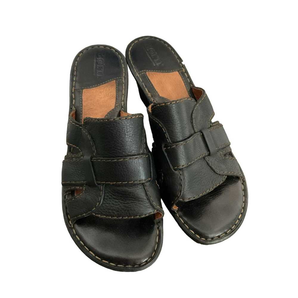 Born BORN Handcrafted Leather Sandal Size 7 Black… - image 8