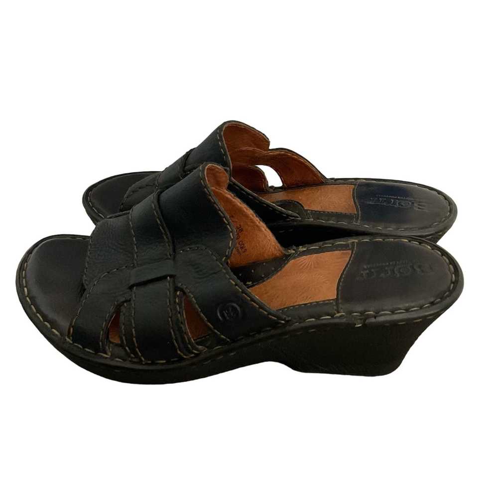 Born BORN Handcrafted Leather Sandal Size 7 Black… - image 9