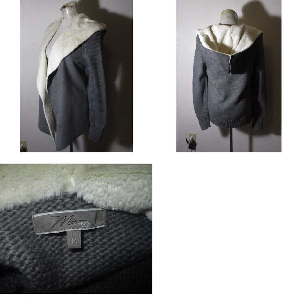 Vintage Women's MIA & TESS Gray Wool Blend Cardig… - image 4