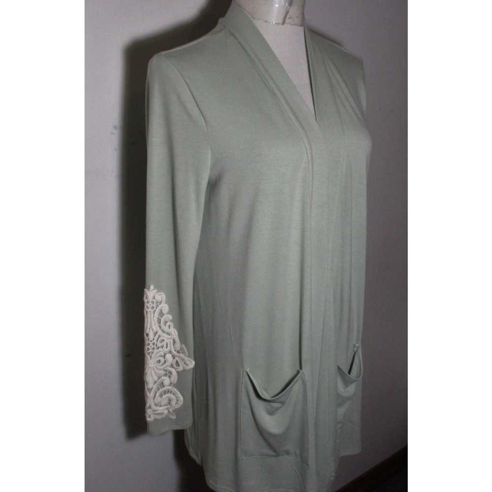 Vintage Women's ZENANA Premium Green Long Lace Tr… - image 3