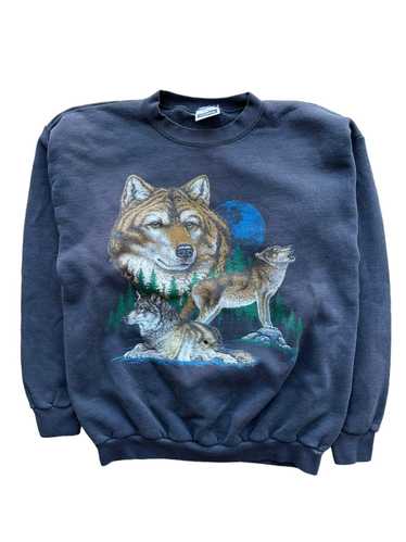 Vintage Vintage 90’s Wolf Art Outdoor Sweatshirt