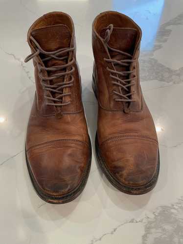 Frye Frye Paul Lace-up Leather Cap Toe Boots