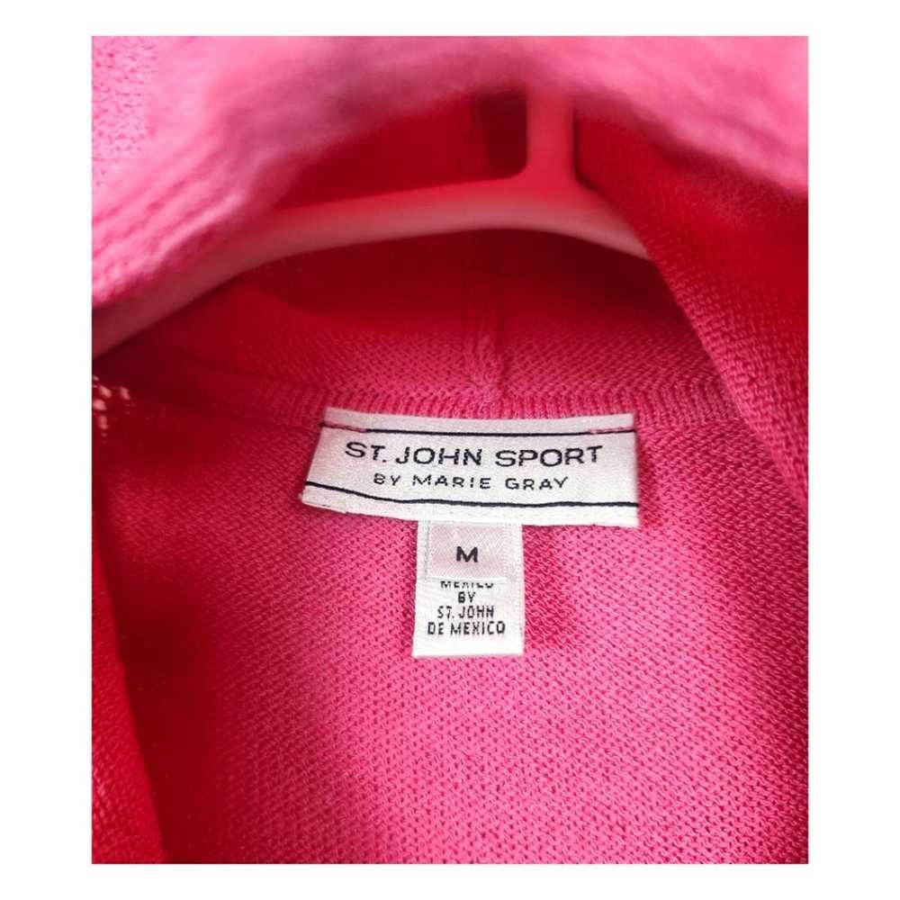 Custom St. John Sport Santana Knit Pink Palm Tree… - image 4