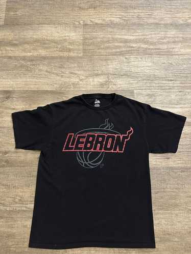 Majestic × NBA Miami Heat Lebron T Shirt