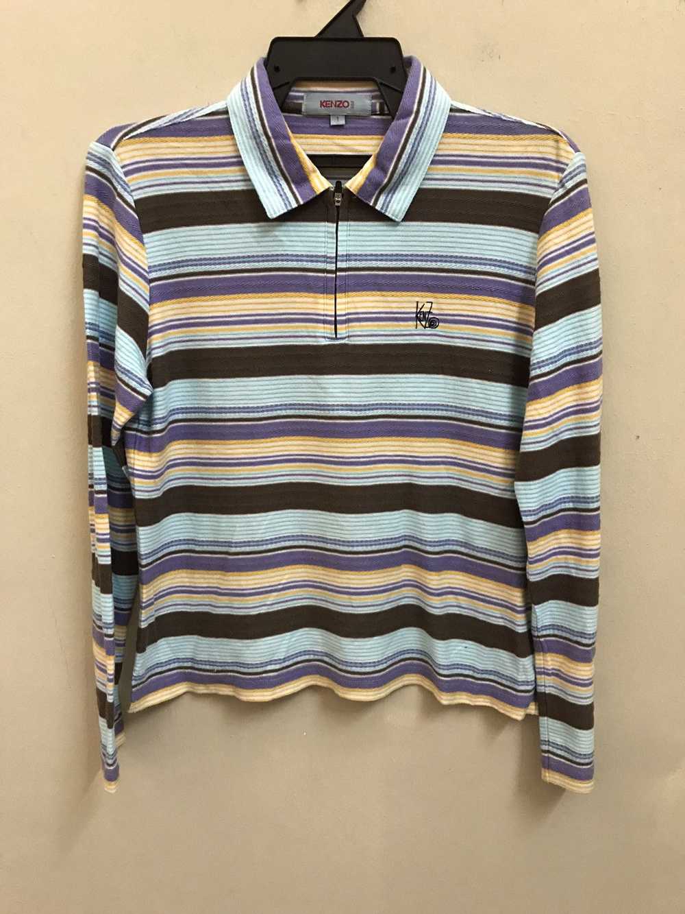 Kenzo Kenzo Golf women’s Multicolor striped Shirt… - image 1