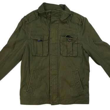 Store JACHS Olive Green Utility Military Chore Jacket