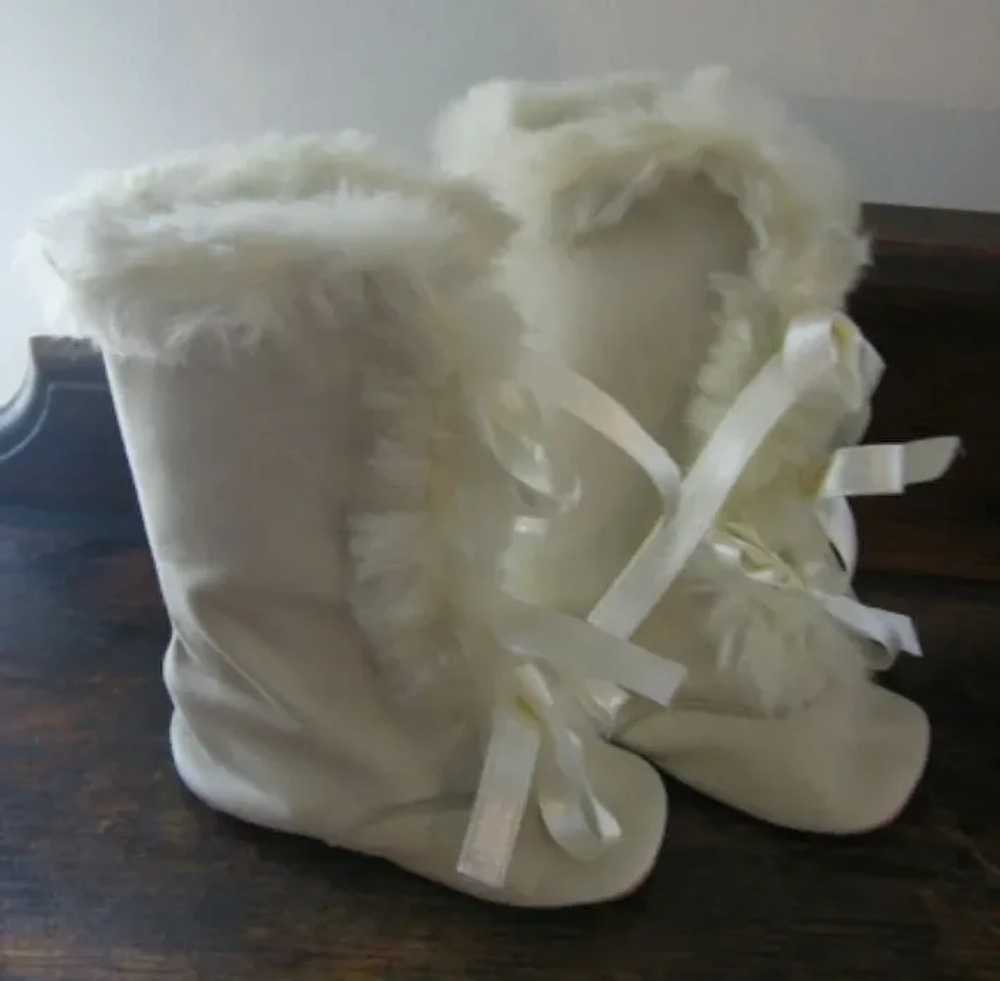Precious Rare Kid Leather Knee High Baby Boots wi… - image 3