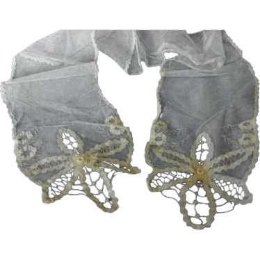 Antique Net Lace Scarf or Sash for Edwardian or V… - image 1