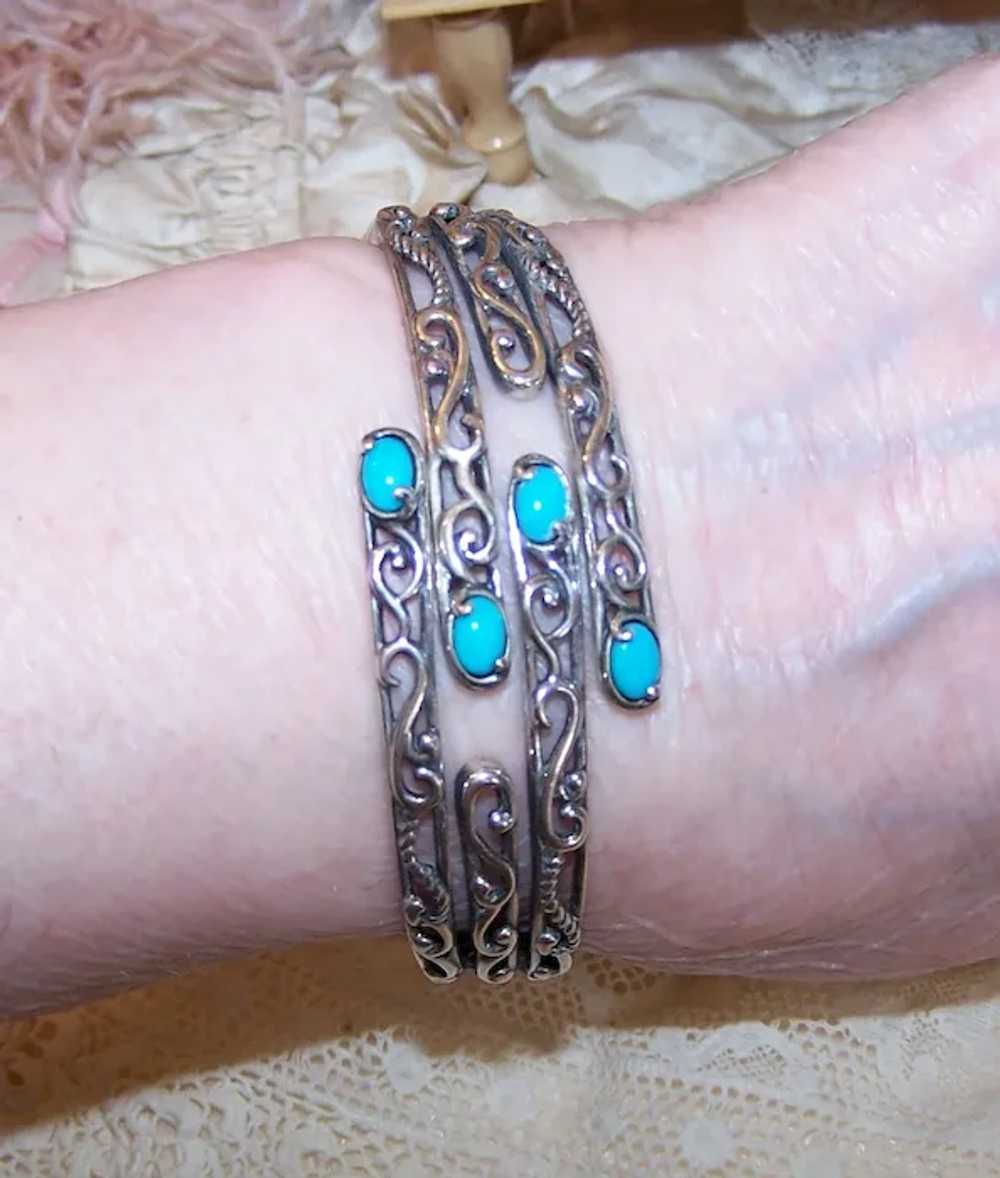 Carolyn Pollack Relios Sterling Silver Turquoise … - image 2