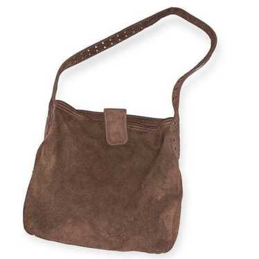 Gap Vintage 2000's Brown Suede Shoulder Bag with … - image 1