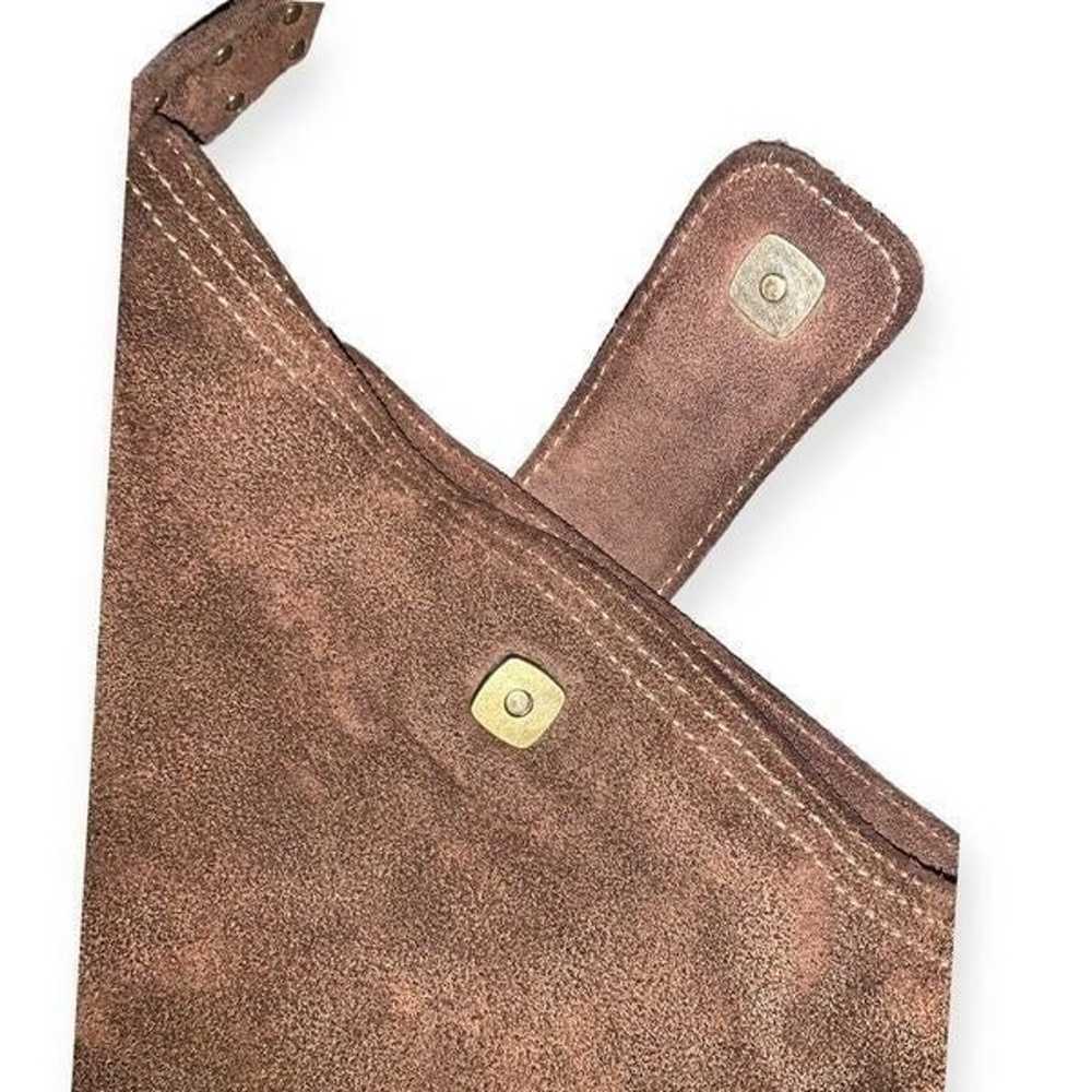 Gap Vintage 2000's Brown Suede Shoulder Bag with … - image 5