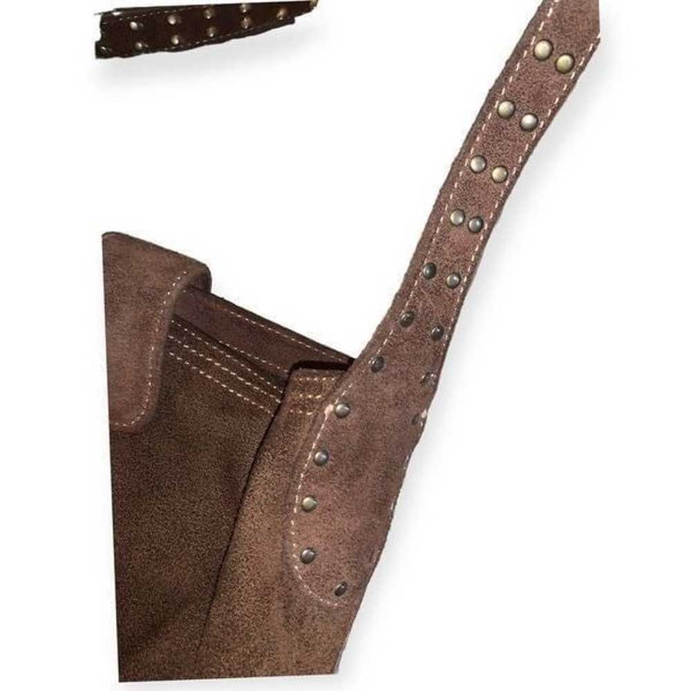 Gap Vintage 2000's Brown Suede Shoulder Bag with … - image 6