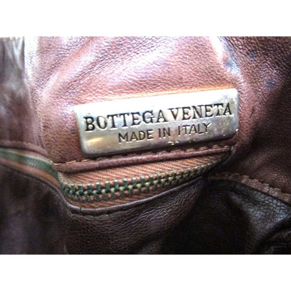 Vintage Bottega Veneta Intrecciato Brown Woven Le… - image 9
