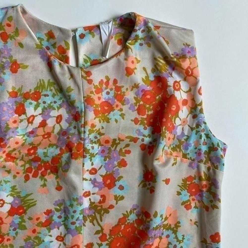 Vintage sleeveless floral top - image 4